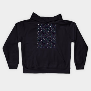Mystical bright neon pattern with moon and stars Kids Hoodie